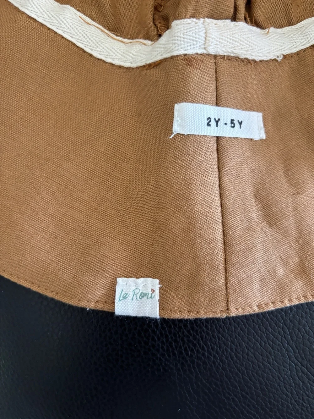 Kids Cotton/Linen Sun Hat - Tan